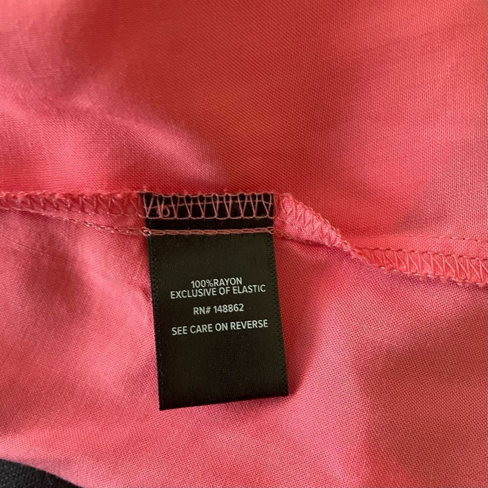 Torrid Mini Challis Tie-Front Skater Dress Size 2X Pink Coral Short Sleeve - Picture 7 of 9